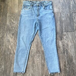 Abercrombie & Fitch Light Blue Ultra High Rise Super Skinny Ankle Jeans